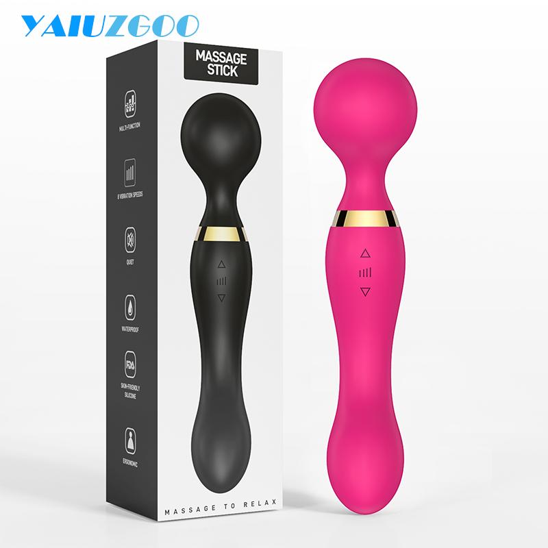 Powerful Wand Vibrator for Woman 28 Vibration Dual Motors AV Magic Wand Dildo G Spot Massager Clitori Stimulator Adult Sex Toys