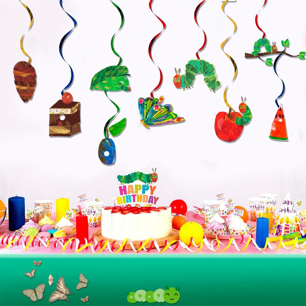 Die sehr hungrige Raupe Hängende Wirbel, 20 Stück Hungrige Raupe Thema Geburtstag Hängende Wirbel, Hungrige Raupe Geburtstagsdekorationszubehör
