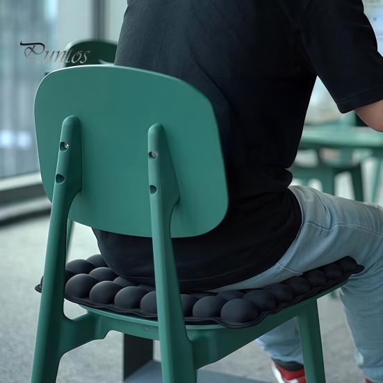 Hip Support Cushion Inflatable Air for Office Chair Portable TPU Seat Pad with Built-in Pump Foldable Travel Camping