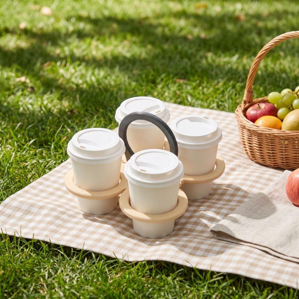 Verbrühschutz Schmetterlingsform Getränkehalter Kunststoff Faltbarer Becherhalter für Picknick