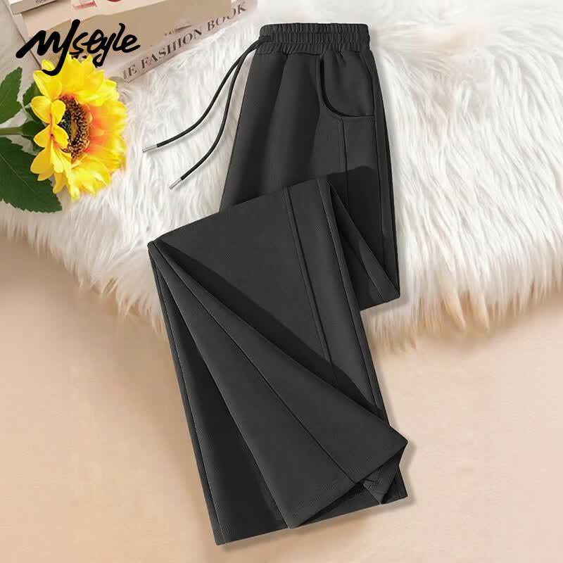 MJ STYLE Women's High-Waist Straight-Leg Casual Pants