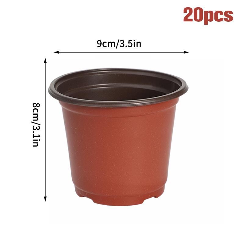 20-100Pcs Plastic Nursery Seedling Pot Succulent Plantpot Garden Flowerpots Transplant Container Pot Garden Supplies