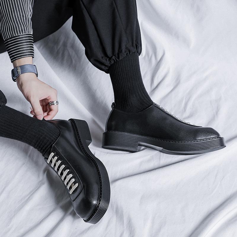 Autumn Fashion Casual Small Leather Shoes Men's Korean Edition British Suit Business Men's Shoes New Hong Kong Style Shoes 2019-R