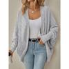 Women S Long Sleeve Knit Cardigan Solid Color Mid Length Casual