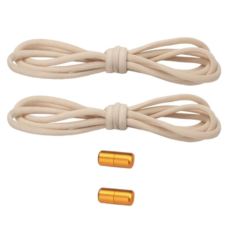 Unisex Convenient Slip On Shoelace Accessories Elastic No Tie Shoe Laces with Metal Aglets for Commuting Sports Travel