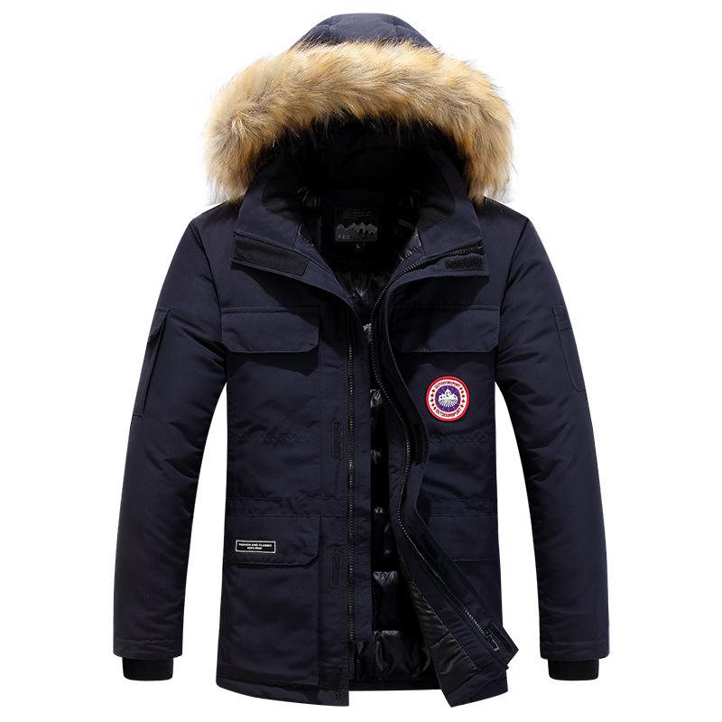 

Winter American Large Size Cotton Coat for Men, Hooded, Thickened Windproof Cotton Jacket, Green Warm and Cold Workwear Cotton Coat M