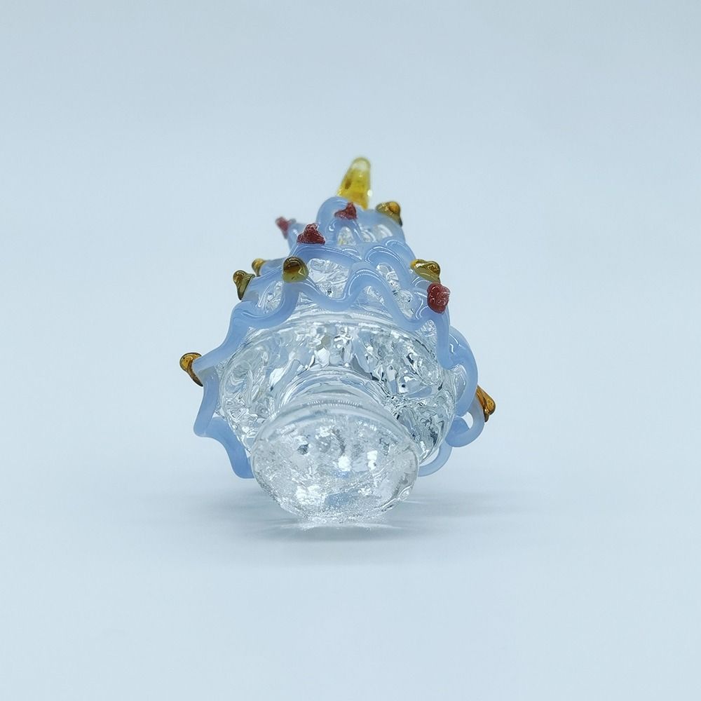 Cartoon Glass Christmas Tree Ornament Colorful Figurines Collectibles  Desktop