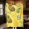 1pc Pineapple Fruit Outdoor Flannel Blanket Soft Warm All-Season Throw for Sofa Bed Car Camping Office, Cozy Gift Idea1139S
