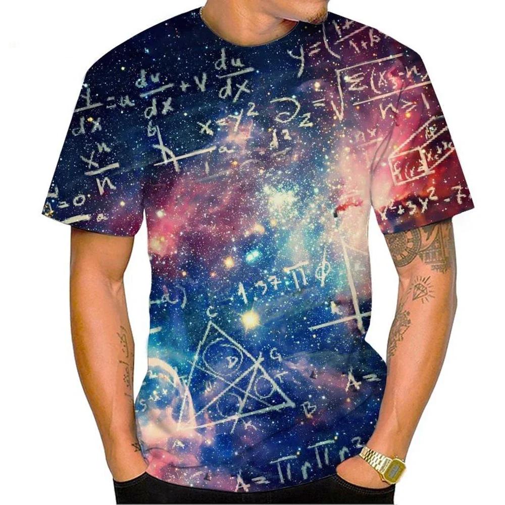 Letní móda Nové matematické vzorce 3D potisk Tričko Číslo Kulatý výstřih Krátký rukáv Rovnice Unisex Dětské Horký prodej Ležérní top
