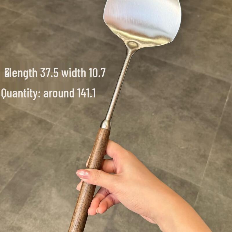 Walnut Handle 304 Stainless Steel Mushroom Spatula