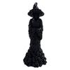 Skeleton Witch Ornament Lighted Decorations Glowing Skull Statue Resin Table Vintage Ghost Statue for Halloween Decor