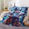 1PC Son Goku Patterned Flannel Blanket Suitable For All Seasons For Home Decor Warmth And Comfort Gifts Holiday Present