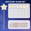 20Pcs DIY Princess Magic Wand Craft Kit for Kids - Wooden Wands for Painting, Birthday Party Favors, Arts Supplies Gift for Girl
