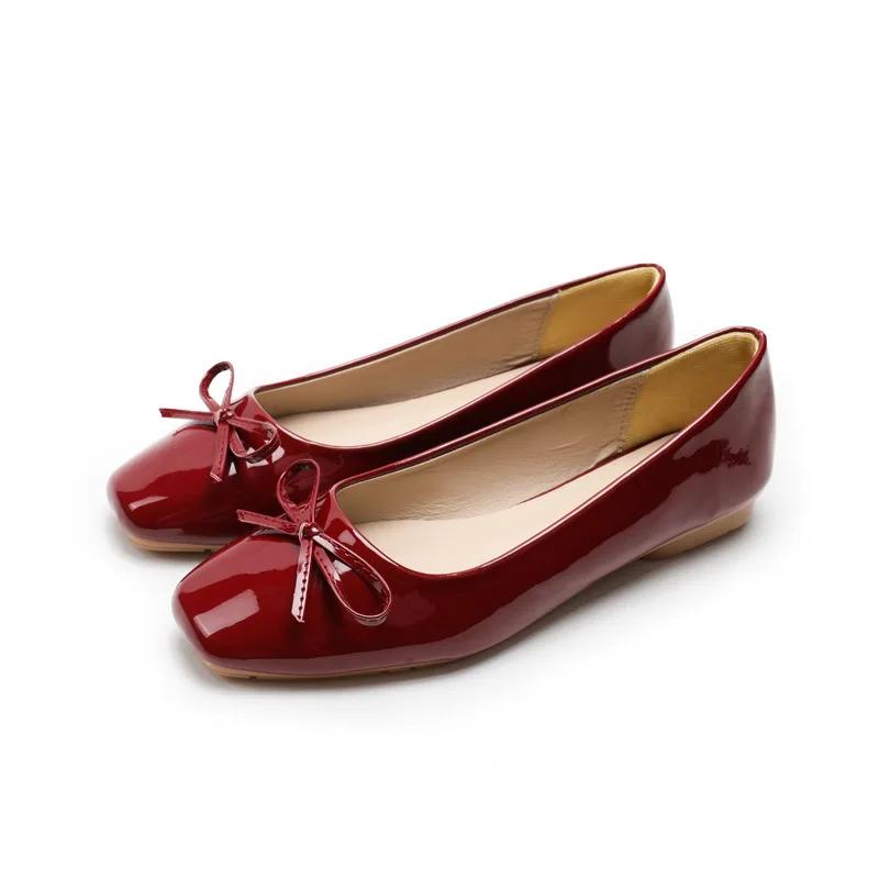 Módní ploché boty Dámské baleríny Kulatá špička Mašle Nazouvací Balerínky Ležérní mokasíny Dámské ležérní ploché boty 2025