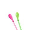 5Pcs 2 in 1 Plastic Spoon Straws Long Handle Ice Cream Spoon Stirring Spoon Milkshake Straws  Party
