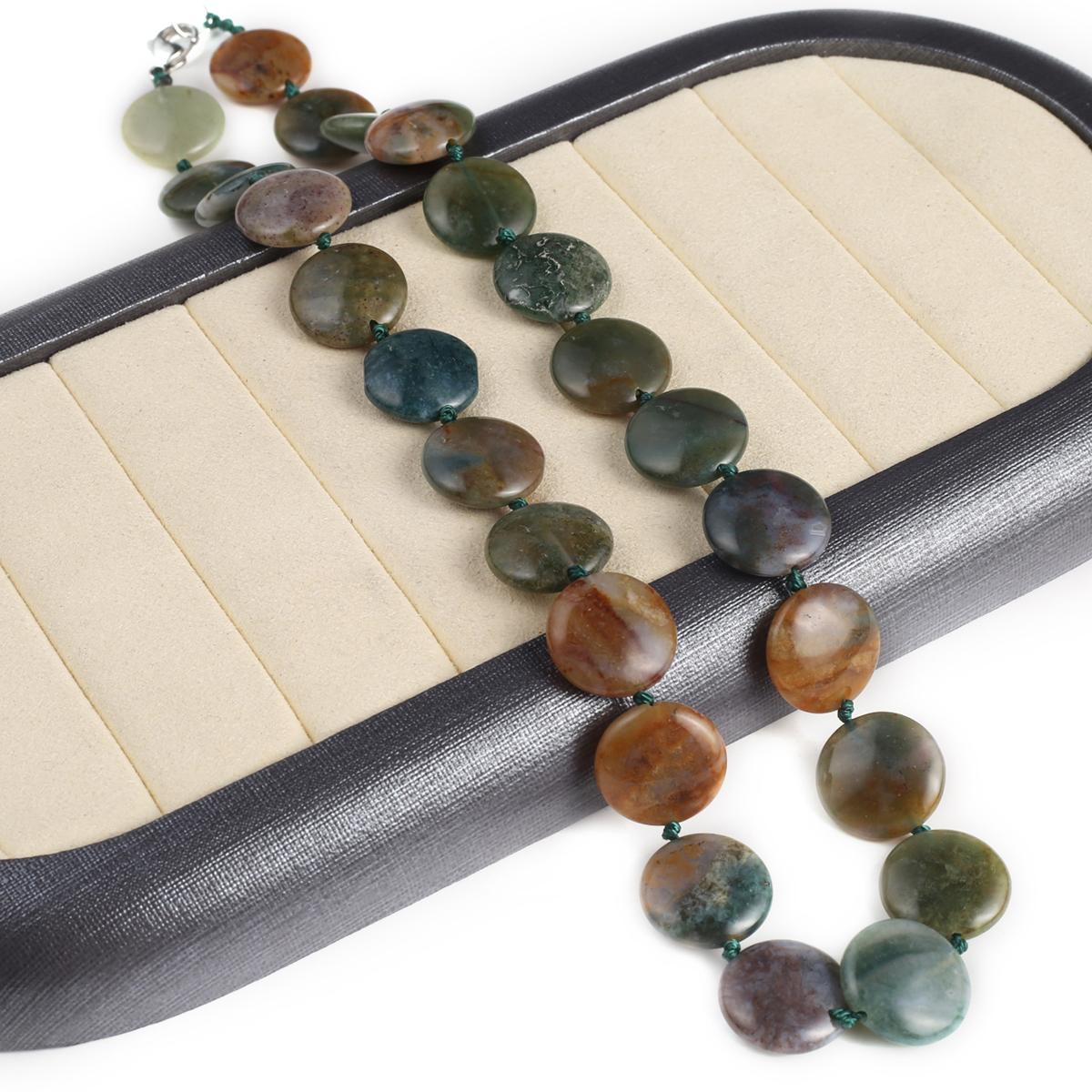 

Женское ожерелье из натурального камня, индийские агаты, ожерелье, нерегулярные бусины, подвески для подарка на день рождения, длина 45 см 45cm