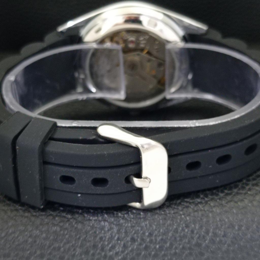 REFURBISHED SEIKO 5 AUTOMATIC 6309A JAPAN MENS VINTAGE BLACK WATCH a701730-5 R206c-a701730