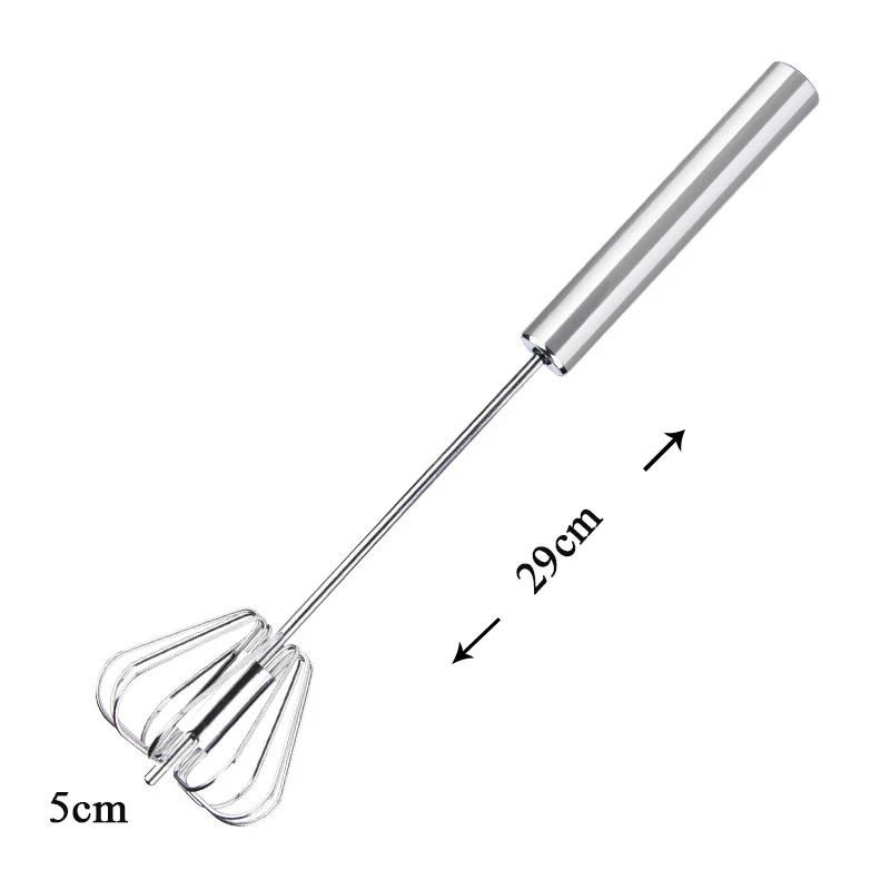 

Stainless Steel Manual Egg Beater Automatic stirrer Hand Mixer Self Turning Egg Stirrer Kitchen Accessories