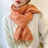 Imitation Cashmere Scarf Women's Winter 2025 New Four-leaf Clover Fringed Shawl Thickened Warm Double-sided Scarf Women