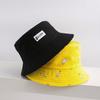 Hot, double-sided bucket hat women's summer sunshade basin hat cartoon print short-brimmed sunscreen damp hat