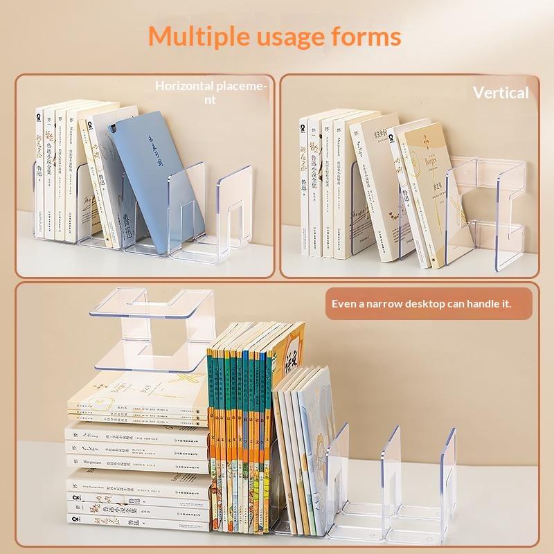 Multi-Function Book Magazine Bookshelf Storage Bookends Stand Desk Organizer Holder For Books Cd Files School Office Supplies