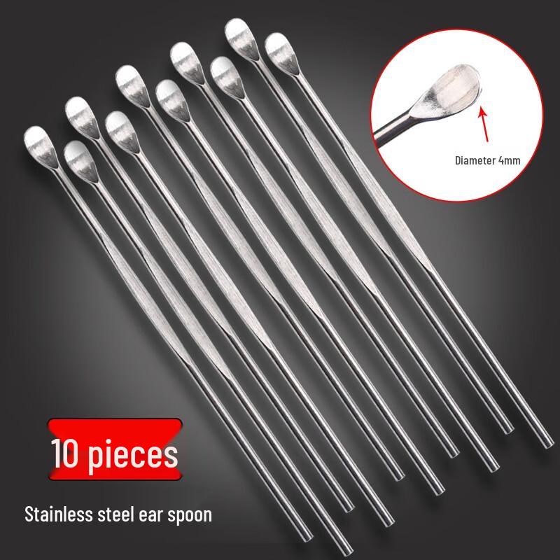 10-Piece Stainless Steel Ear Pick Set