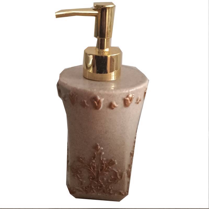 Plastic Lotion Dispenser Bottle With Flower Engraving For Home And Travel Use