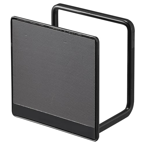 Yamazaki Tower Magnetic Sponge Holder, Black, Approx. W6.5 X D4.3 X H6.5cm, Sponge Rack, Kitchen Storage, Model 3071