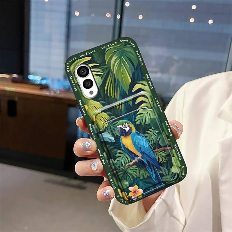 Card slot Durable Phone Case For FCNT/Fujitsu Arrows N F-51C Cover Fashion Design Silicone Shockproof Anti-dust TPU Cute