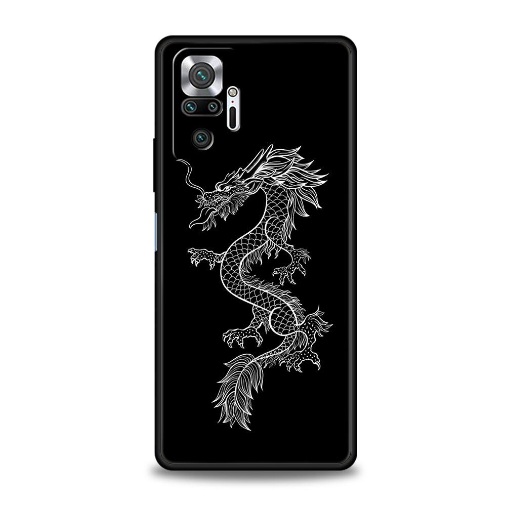 Silicone Phone Case For Xiaomi Redmi Note 12 10 11 9 8 Pro Plus 9S 7 8T 9T 9A 8A 9C K40 Gaming Soft Cover Bumper Dragon Fashion