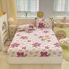 100%Pure Cotton Fitted Bed Sheet Sets with Pillowcase Flower Printing Bed Cover Single/Queen/King Size Fundas De Colchón Sheets