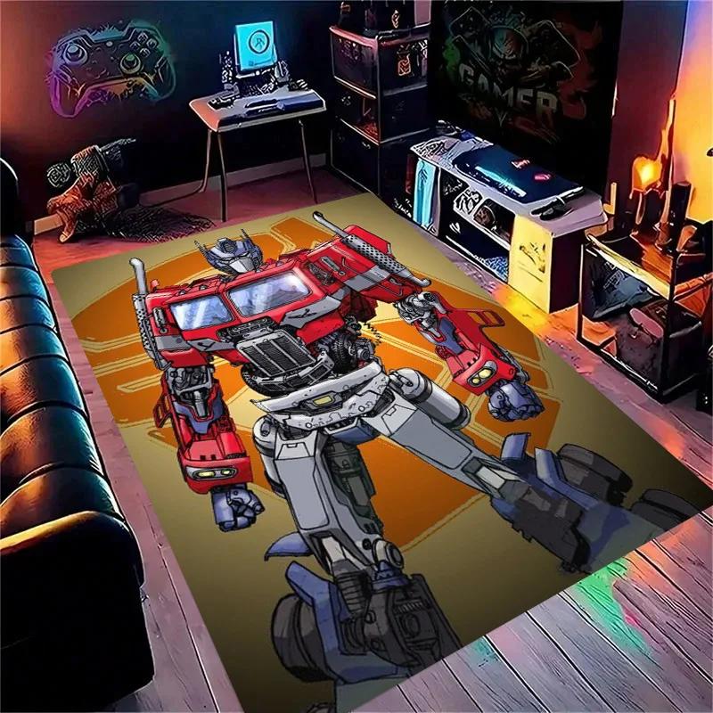 High-quality Cartoon T-Transformers Autobots 3D Bathroom Anti-Slip Mat Rugs for Home Kitchen Floor Decor Carpet