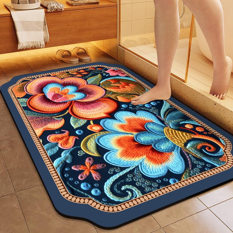 Home Quick-drying Absorbent Toilet Bathroom Door Special Absorbent Foot Mat Bathroom Kitchen Door Bathroom Anti-slip Mat