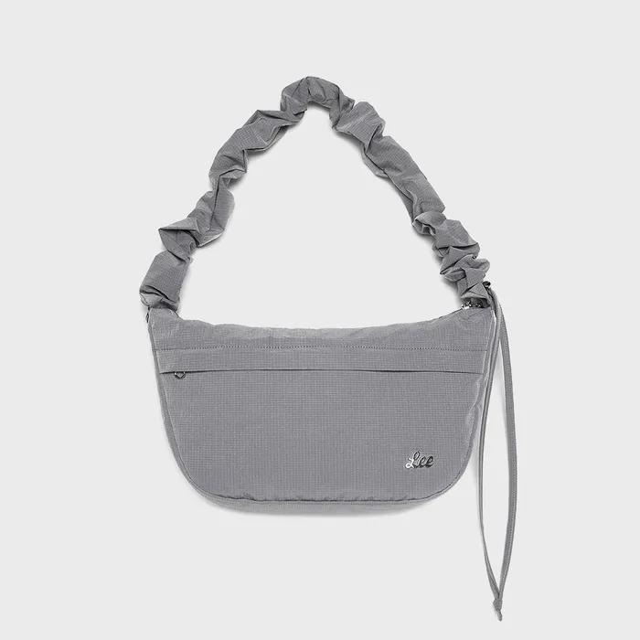 Nylon Shirred Bag Light Grey