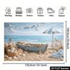 2D Vintage Beach Boat Backdrop for Summer Photoshoot