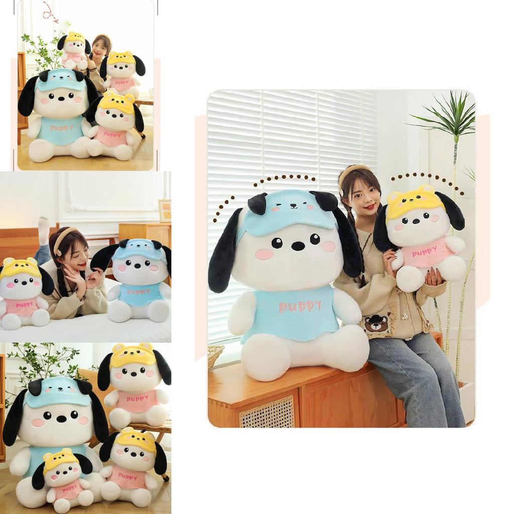 Cute And Soft Pochacco Dog Plush Toy Cartoon Doll For Girls With Eye Mask Feature