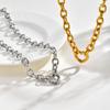 Collier ras-du-cou Choker en Acier Inoxydable avec Fermoir Cœur pour Femmes Hommes Chaîne Maillons Cubains Épais Punk Hip Hop Bijoux Cadeau