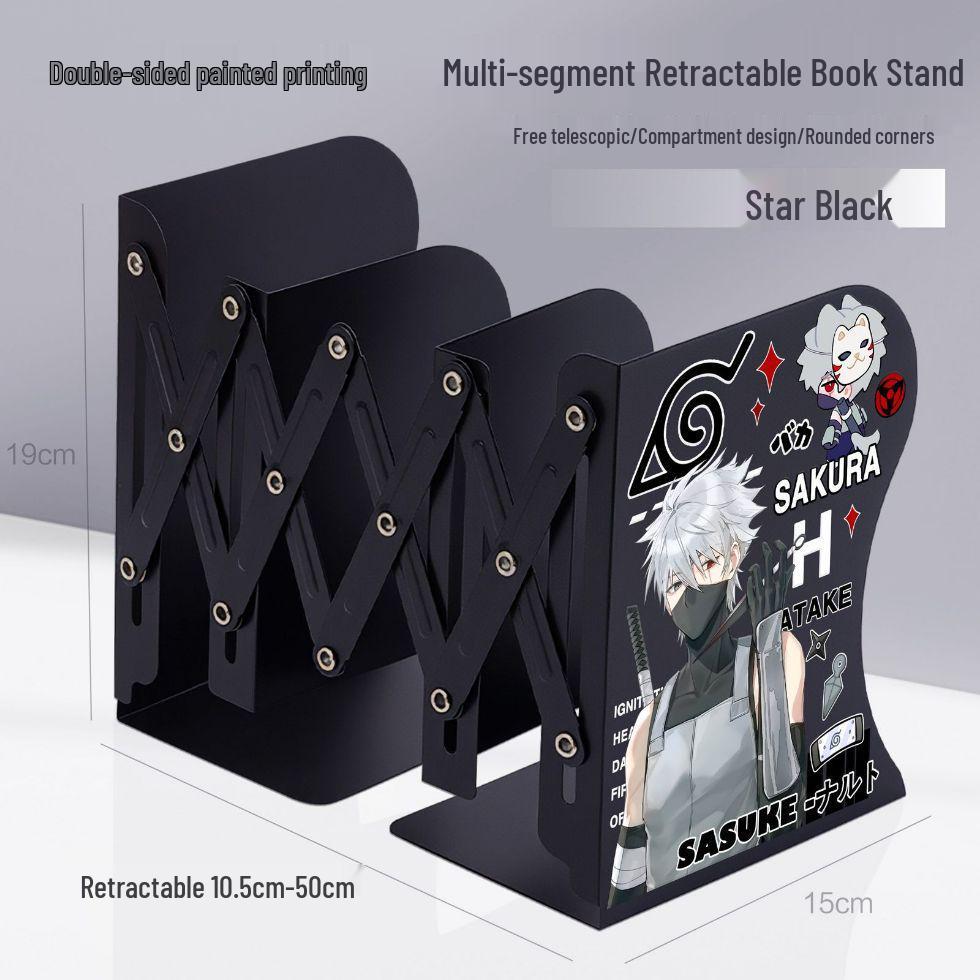 

Naruto & Sasuke Retractable Desktop Organizer and Bookshelf Thickened Metal Adjustable Bookshelf