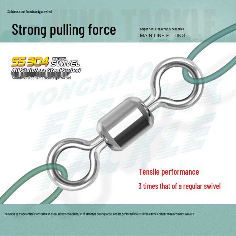 Stainless Steel High-Speed Figure Eight Ring Fishing Swivel Connector