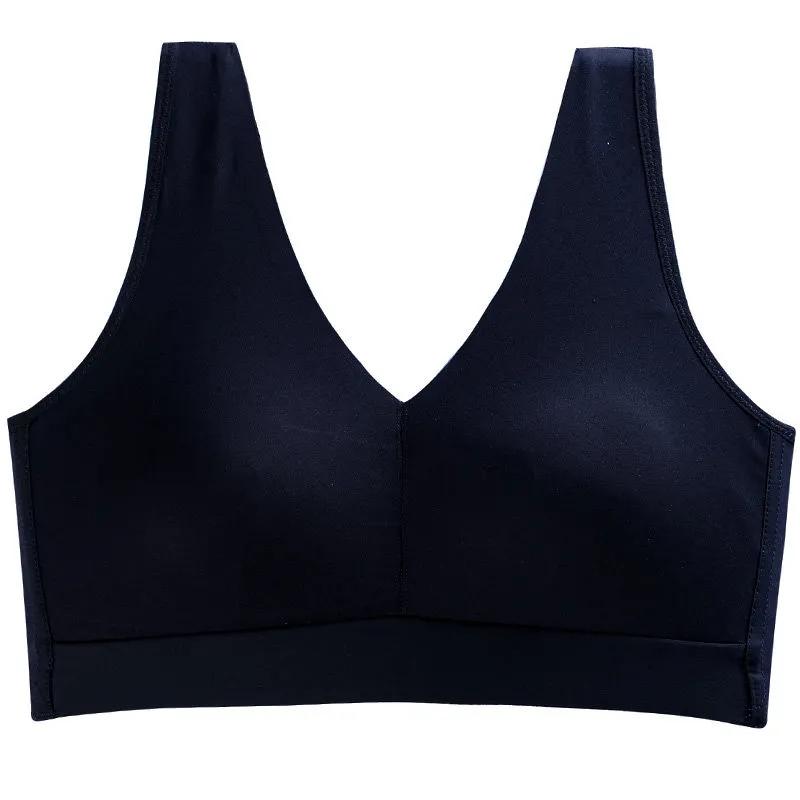 

Безслідний тонкий бюстгальтер великого розміру без сталевого кільця для отримання допоміжної корекції грудей Тип збору бюстгальтера AB з товстою чашкою CDE з тонкою чашкою 34/75A чорний