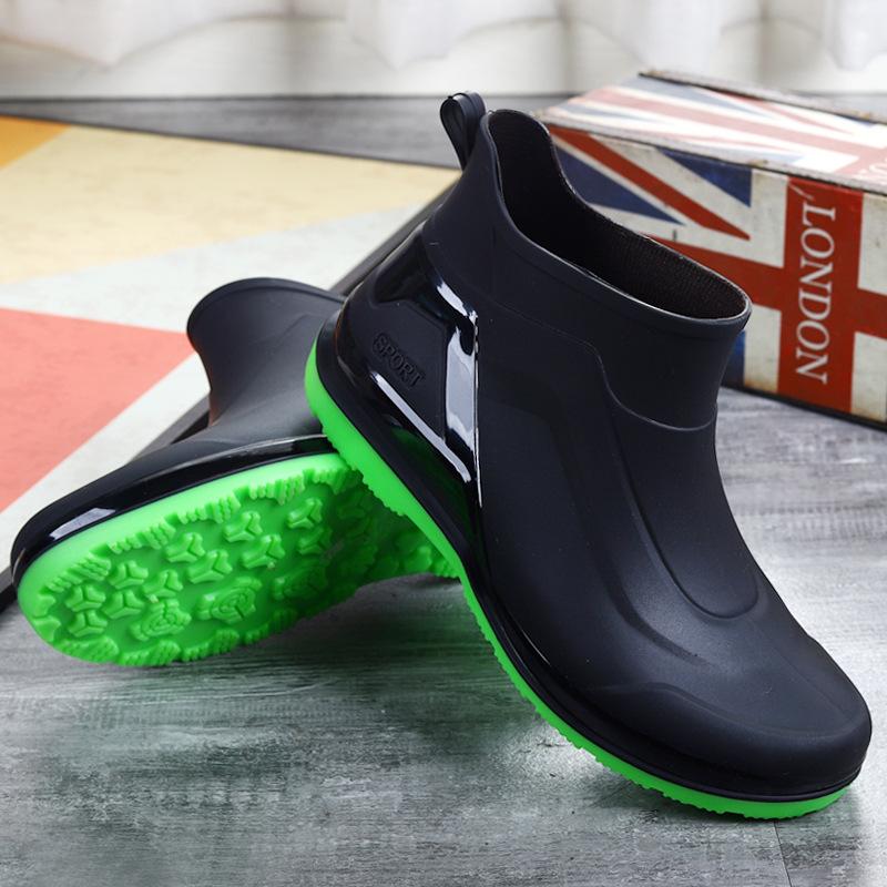 2024 New Fashion Outdoor Men's Rain Boots Unisex Rain Shoes Male Slip On Waterproof Working Shoes Fishing Boots Women Rain Boots
