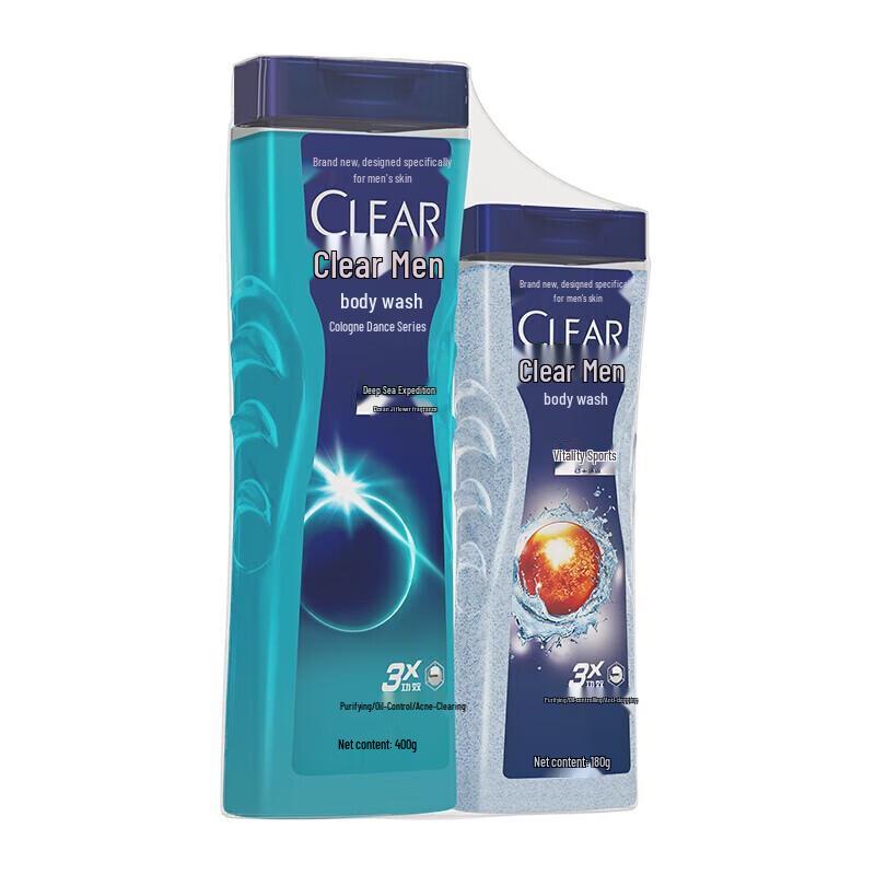 Clear Men's Deep Sea + Vitality Shower Gel & Shampoo Set