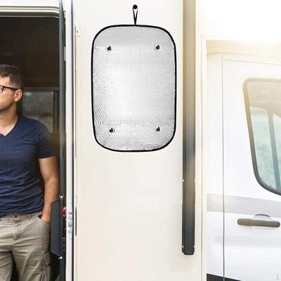 2 Pieces RV Door Sun Blocker Window Shade with 8 Suction Cups Practical