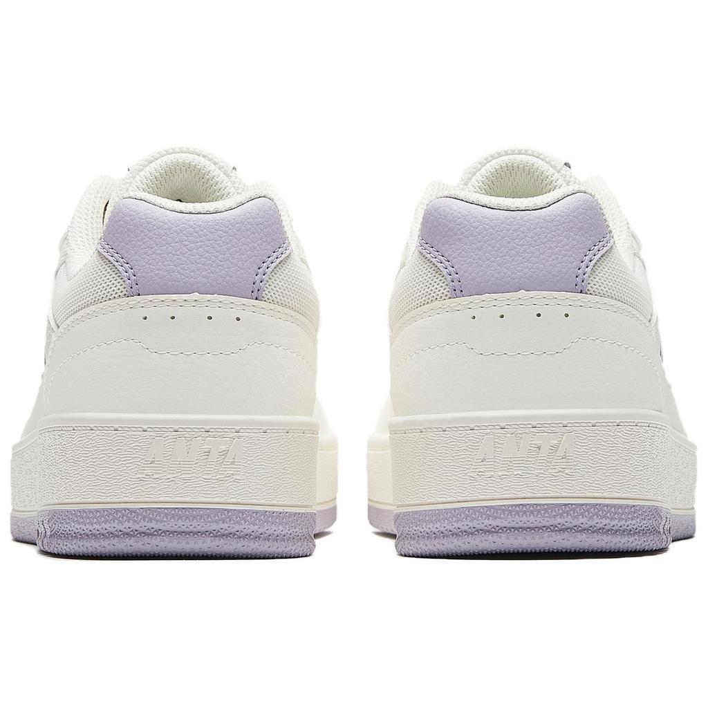 Anta Year 2 Simple Versatile Classic Comfortable Durable Lightweight Low-Top Skate Shoes Women sneaker White Purple 922548068-4