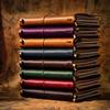 Vintage Crazy Horse Leather Travel Notebook - Handmade Cowhide Loose-Leaf Diary.