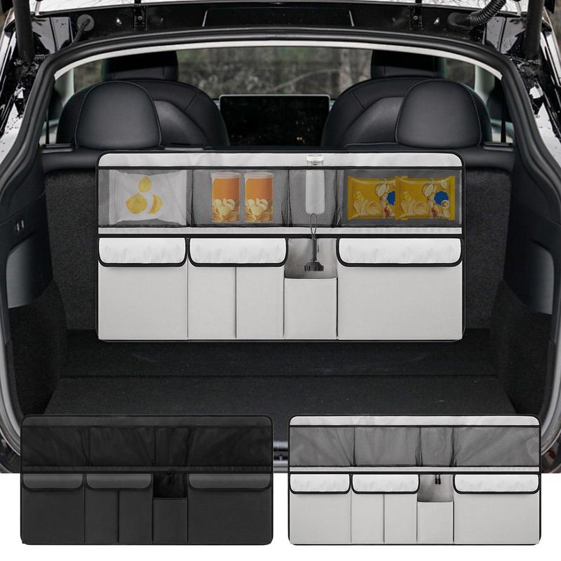 Trunk Organizer Road Trip Cargo Storage Bag Large Waterproof Trunk Organizer With Multiple Dividers For Diaper Snack Tool Shoe