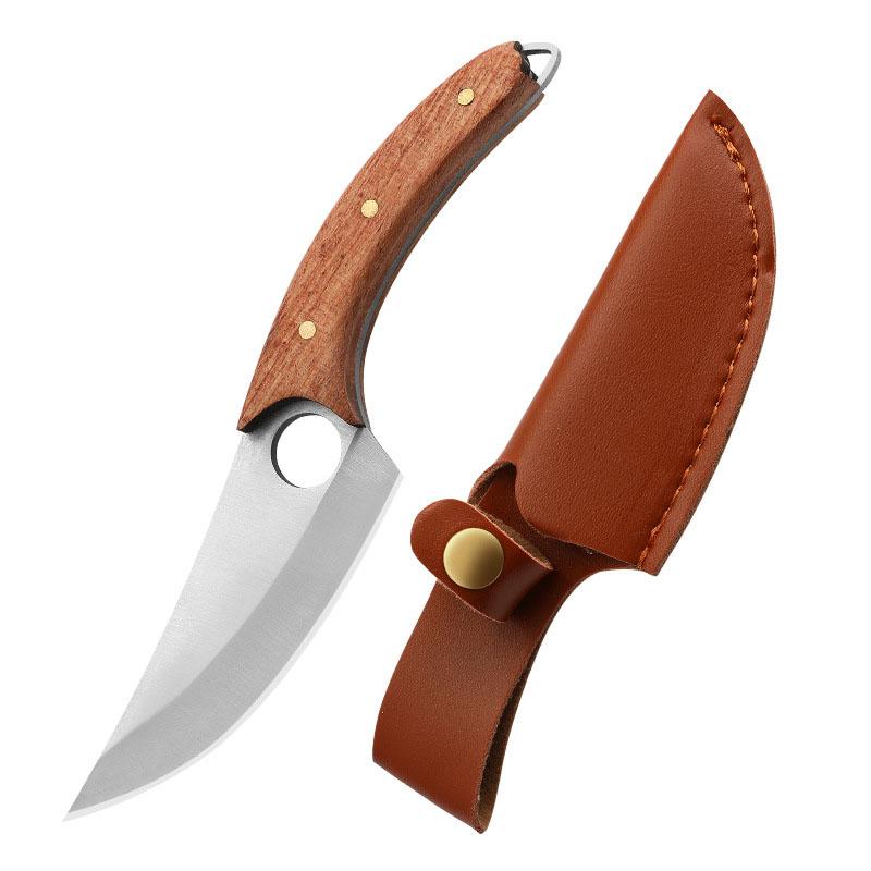 

Лезвие из нержавеющей стали, большой острый нож для разделки мяса, палисандровый нож для кухни, поварской нож для кемпинга и отдыха на природе 3.35 inch