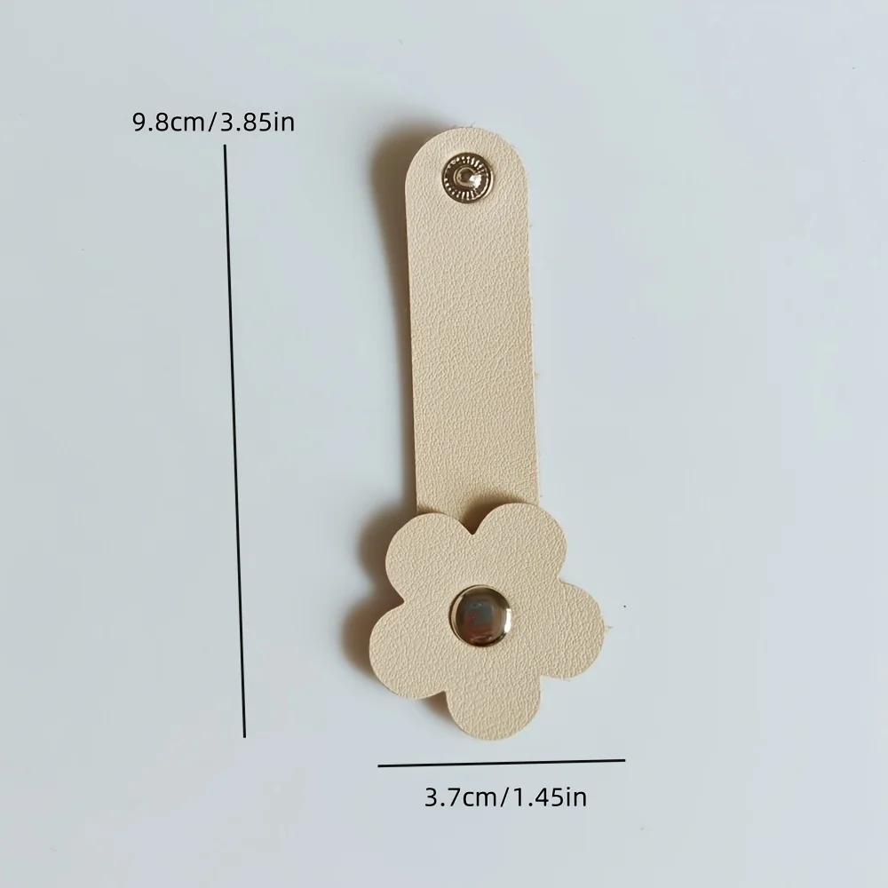 6 Pack Flower-Shaped Cable Ties, Data & Earphone Cord Organizer Clips, Scarf & Tablecloth Decor, Mixed Color, Non-Washable