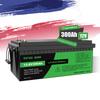 Frenchstock Datouboss 12V 300AH Lifepo4 Batterie Solaire Lithium Battery Pack Storage for RV/ Solar System/Trolling Motor/camper