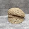 Fashion Lafite straw woven hollow cap women's summer breathable sunscreen visor face small casual versatile straw hat